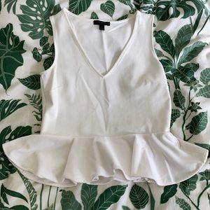 J. Crew sleeveless ruffle blouse